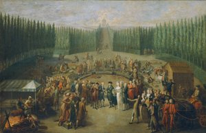 Leggen van de eerste steen van de Tempel van Concordia in Laxenburg