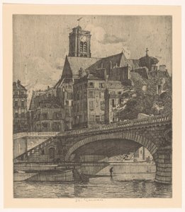Gezicht op de Saint-Gervais in Parijs
