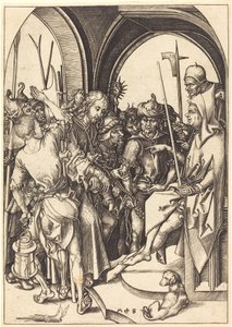 Christus voor Annas door Martin Schongauer