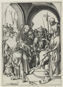 Christus voor Annas door Martin Schongauer