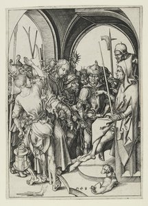 Christus voor Annas door Martin Schongauer