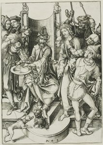 Christus voor Pilatus door Martin Schongauer