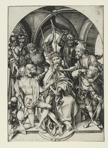 Christus gekroond met doornen, laat 15e eeuw door Martin Schongauer