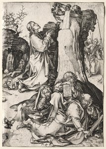 Christus op de Olijfberg door Martin Schongauer