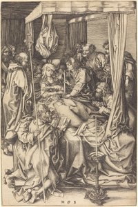 De Dood van de Maagd door Martin Schongauer