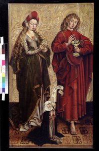De apostel Johannes, Maria Magdalena en de schenker