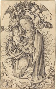 Madonna op de halve maan door Martin Schongauer