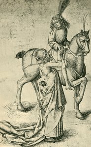 Ruiter en vrouw door Martin Schongauer