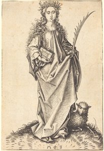 Sint Agnes door Martin Schongauer