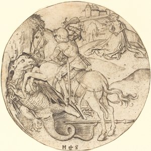 Heilige Joris en de Draak door Martin Schongauer