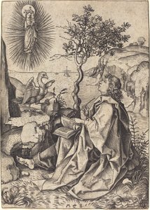 Sint Jan op Patmos door Martin Schongauer