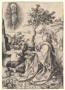 Sint Jan op Patmos door Martin Schongauer