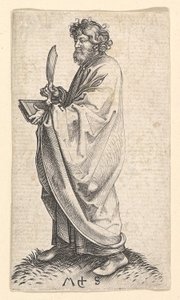 St. Bartholomeus, ca. 1435-1491 door Martin Schongauer