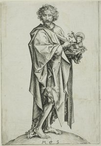Johannes de Doper door Martin Schongauer