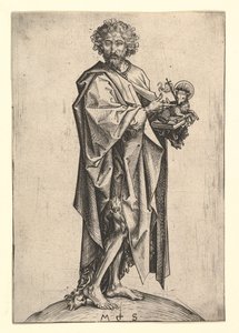 Sint Johannes de Doper, ca. 1435-1491 door Martin Schongauer
