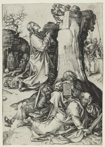 De Agonie in de Tuin (gravure) door Martin Schongauer