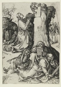 De Agonie in de Tuin, eind 15e eeuw door Martin Schongauer