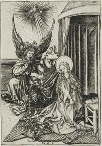 De Annunciatie door Martin Schongauer