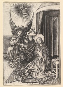 De annunciatie door Martin Schongauer