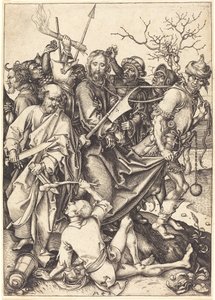 Het Verraad en de Gevangenneming van Christus door Martin Schongauer