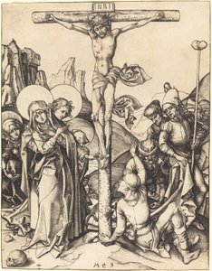 De kruisiging door Martin Schongauer