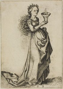 De eerste wijze maagd door Martin Schongauer