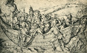 Het martelaarschap van Sint Ursula en haar metgezellen, ca. 1450, 1943 door Martin Schongauer