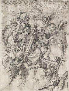 De beproevingen van St. Antonius, laat 15e eeuw door Martin Schongauer