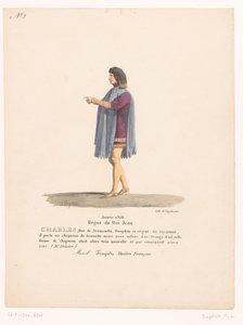Kostuum van de dauphin Karel van Valois uit de tragedie Marcel