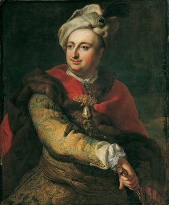 Portret van een Man in Hongaarse Kleding (Imre Graaf Tökölyi?) door Martin van Meytens d. J.