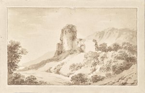 Landschap met ruïne door Martin von Molitor