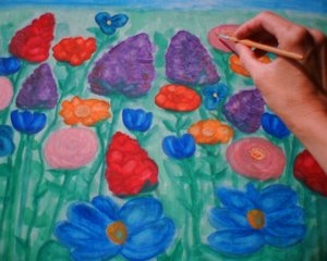 Bloemenschilderij door Martina Konitzky
