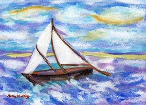 De vissersboot (hommage aan Vincent van Gogh)