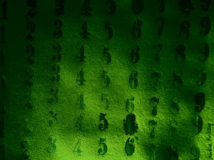 Stempel Nummers Groen
