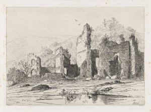 Ruïne van Kasteel Brandenbourg door Martinus Antonius Kuytenbrouwer jr.