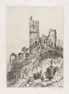 Toren van Kasteel Falkenstein door Martinus Antonius Kuytenbrouwer jr.