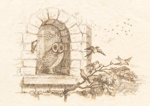 Illustratie voor "Halvhundrede Fabler for Børn" door Hey door Martinus Rørbye