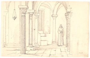 De crypte van de kathedraal, Otranto door Martinus Rørbye