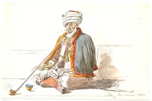 Een Turkse opiumroker (Jaia Dervicha) in Chalkis