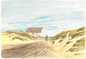 Oude kerk van Frederikshavn door Martinus Rørbye