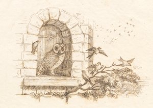 Illustratie voor "Halvhundrede Fabler for Børn" door Hey door Martinus Rørbye