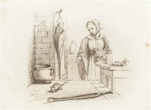 Illustratie voor "Halvhundrede Fabler voor Kinderen" van Hey door Martinus Rørbye
