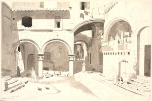 Piazza San Pellegrino door Martinus Rørbye