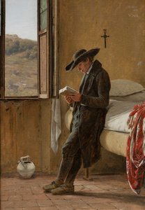 Jonge geestelijke lezend, 1836