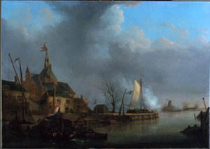Dutch: De beschieting van Dordrecht door de Fransen op 24 november 1813