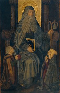 Sint Antonius de Abt en donateurs door Martín Bernat