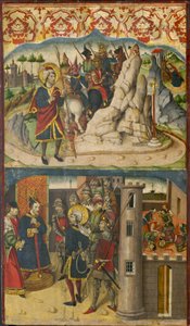 Sint Christoffel ontmoet Satan, Sint Christoffel voor de Koning van Lycië door Martín de Soria