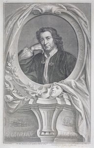 Portret van Thomas Otway (1652-85) gegraveerd door Jacobus Houbraken (1698-1780) door Mary (after) Beal