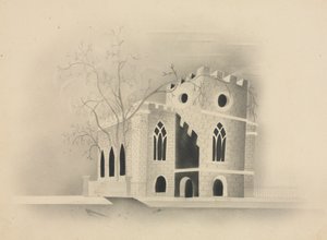 Een Gotische Kerk bij Maanlicht