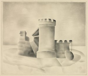 Ruïnes bij maanlicht, 1840 door Mary Altha Nims